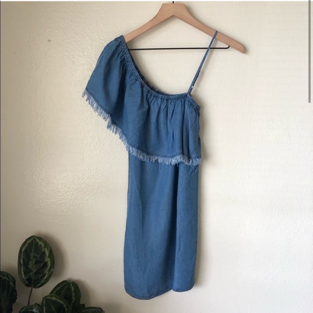 Splendid | Indigo One Shoulder Dress - Picture 2 of 6